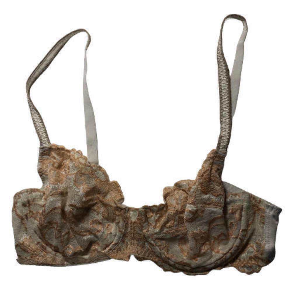 #2705-2 Wacoal 65769 Ivory/Peach Lost In Lace Embroidered U/W Bra 36C